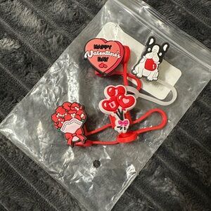 Valentine's Day Themed Straw Toppers